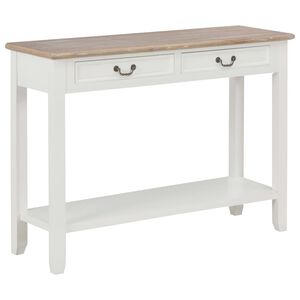 vidaXL konsoollaud, valge, 110 x 35 x 80 cm, puit