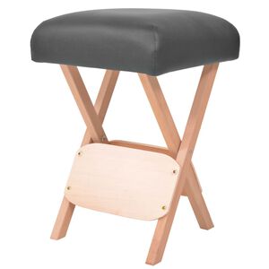 vidaXL kokkupandav massaažitool, 12 cm paksune iste, must