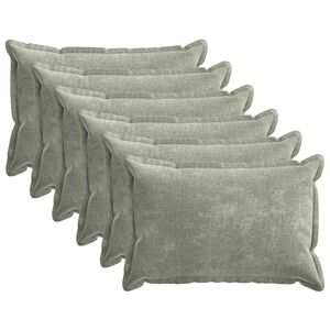 vidaXL Diivanipadi 6 pcs HOUTEN Roheline 40 x 60 cm &Scaron;en&uuml;&uuml;lfabric