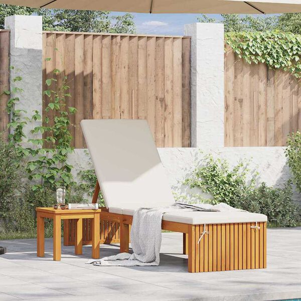 vidaXL Lamamistool 1-isik Pruun 200 x 55 x 94cm Akaatsiapuit