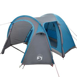 vidaXL Kupolitelgid Kuppel katusega &otilde;huavaga Sinine 384 x 254 x 170 cm