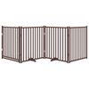 vidaXL kokkupandav koerav&auml;rav uksega, 4 paneeli, pruun tamm, 320 cm