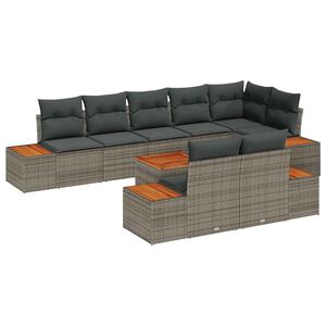 vidaXL Aia Diivanikomplekt padjaga 9 pcs Hall Pol&uuml;rooster