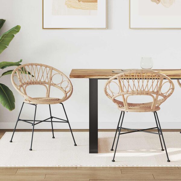 vidaXL S&ouml;&ouml;gitool 2 pcs Neutraalne 49 x 51 x 81 cm Viinapuu ja raud