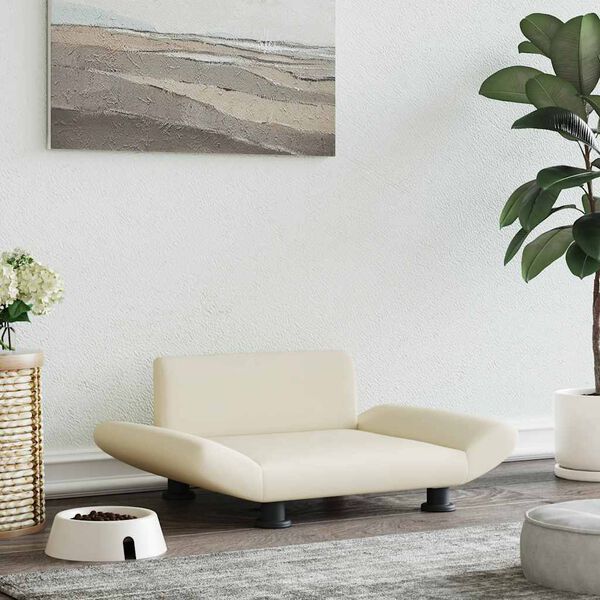 vidaXL koeravoodi, kreemjas , 70 x 45 x 28 cm, kunstnahk