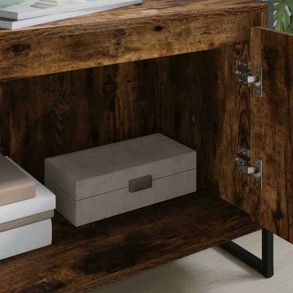 vidaXL Telerikapp Suitsu tamm 140 x 36 x 49.5 cm Tehispuit