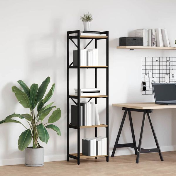 vidaXL Raamatukapp K&auml;sit&ouml;&ouml;puu 40 x 30 x 155 cm Tehispuit