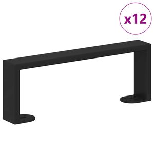 vidaXL M&ouml;&ouml;blijalad 12 pcs Must 281 x 40,5 x 100 mm Raud