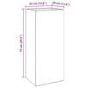 vidaXL taimekast, 32x29x75 cm, Corten teras