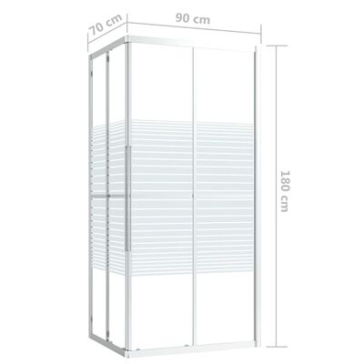 vidaXL dušikabiin, ESG-klaas, 90x70x180 cm