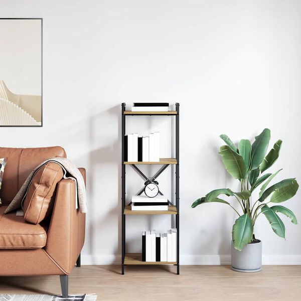 vidaXL Raamatukapp K&auml;sit&ouml;&ouml;puu 40 x 30 x 119 cm Tehispuit