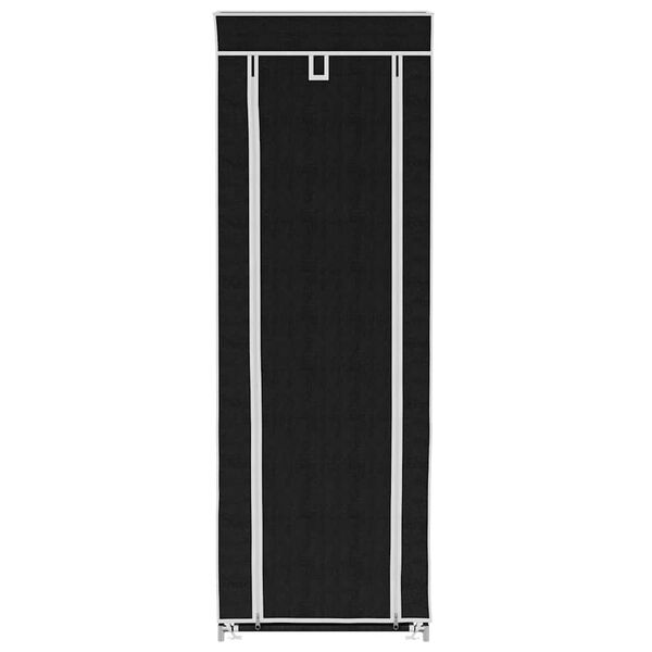 Kangast jalatsikapp kattega 57 x 29 x 162 cm, must