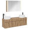 vidaXL Vannitoa kapikomplekt 4 pcs Artisan tamm Tehispuit