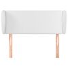 vidaXL voodipeats servadega, valge, 103x23x78/88 cm, kunstnahk