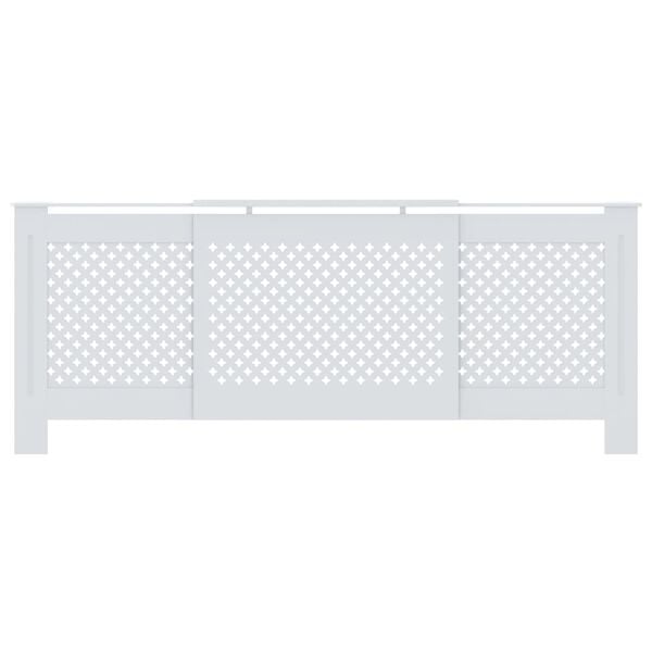 vidaXL MDF radiaatorikate, valge, 205 cm