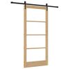 vidaXL Libisev uks Neutraalne 93 x 202 cm Soe m&auml;nnipuit ja klaas