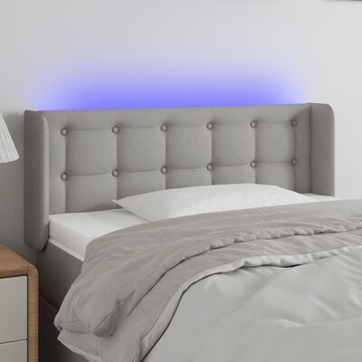 vidaXL LED-voodipeats, helehall, 83x16x78/88 cm, kangas
