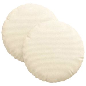 vidaXL Istumispatjad 2 tk Korter kangas cream &Oslash;30 x 13 cm