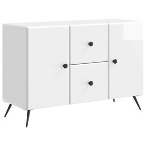vidaXL K&otilde;ide sahtliga K&otilde;rgl&auml;ikega valge 89 x 34,5 x 60 cm Tehispuit