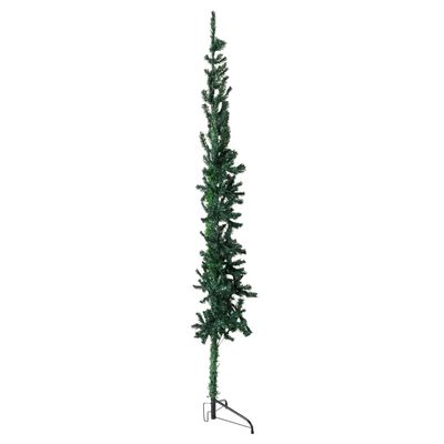 vidaXL kitsas poolik kunstkuusk alusega, roheline, 120 cm
