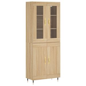 vidaXL k&otilde;rge kapp, Sonoma tamm, 69,5 x 34 x 180 cm, tehispuit