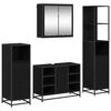 vidaXL Vannitoa m&ouml;&ouml;bleset 4 tk Must tamm 80 x 33 x 60 cm Tehispuit