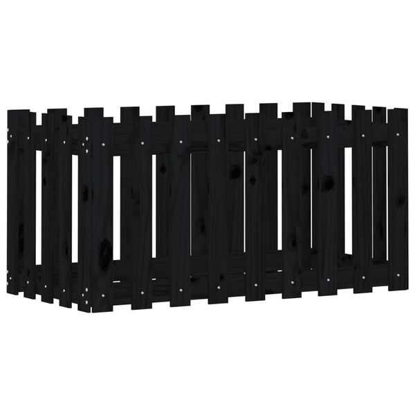 vidaXL aia disainiga k&otilde;rgendatud taimelava, must, 100x50x50 cm, m&auml;nd