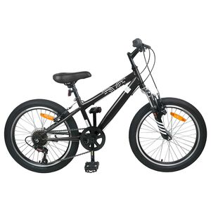 vidaXL M&auml;gi Bike 20 Tolli 6-Kiirus 5-8 aastastele Must