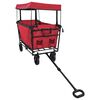 vidaXL Kokkuvolditav K&auml;si Trolley Punane 105 x 56.5 x 116 cm