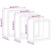 vidaXL kuubikukujulised riiulid, 3 tk, hall, MDF