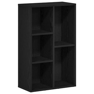 vidaXL raamaturiiul must tamm 50 x 25 x 80 cm t&ouml;&ouml;deldud puit