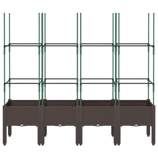 vidaXL v&otilde;rega taimekast, pruun, 160 x 40 x 142,5 cm, PP