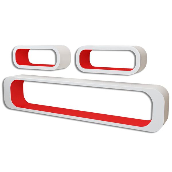 Kolm valget-punast MDFist kandilist seinariiulit