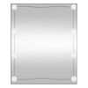 vidaXL seinapeegel LED-tuledega, 50x60 cm, klaas, ristk&uuml;lik