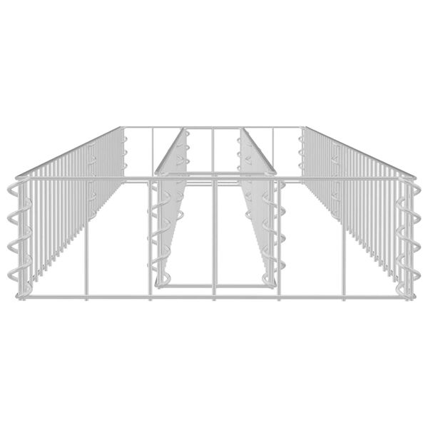 vidaXL gabioon-taimelava, tsingitud teras, 180 x 30 x 10 cm