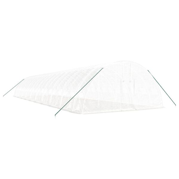 vidaXL kasvuhoone terasraamiga, valge, 120 m&sup2;, 20x6x2,85 m
