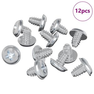 vidaXL Luku kruvid &Uuml;ksv&auml;rviline 12 pcs H&otilde;bedane M4 x 5 mm Raud