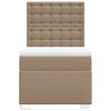 vidaXL kontinentaalvoodi madratsiga, cappuccino, 80x200 cm, kunstnahk
