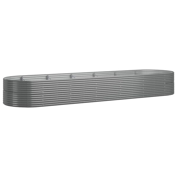 vidaXL aia taimelava, pulbervärvitud teras, 510x140x68 cm, hall