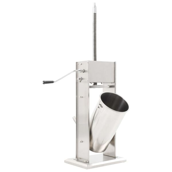 vidaXL manuaalne vorstitäitemasin, hõbedane, 15 l, roostevaba teras