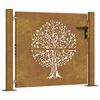 vidaXL aiav&auml;rav 100 x 75 cm corten terasest, puudisainiga