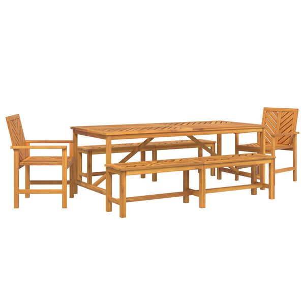 vidaXL Aia s&ouml;&ouml;gilaudade komplekt 5 pcs Pruun Tugev akatsiapuu