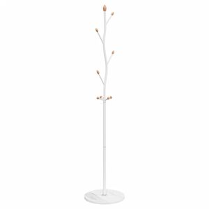 vidaXL riidenagi, valge, 177 cm, pulberv&auml;rvitud raud