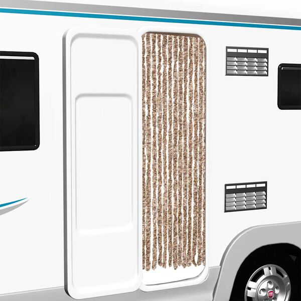 vidaXL putukakardin, beež ja tumepruun, 56 x 200 cm, &scaron;enill