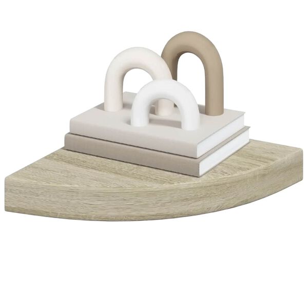 vidaXL nurgariiulid, 2 tk, tammev&auml;rvi, 25 x 25 x 3,8 cm MDF