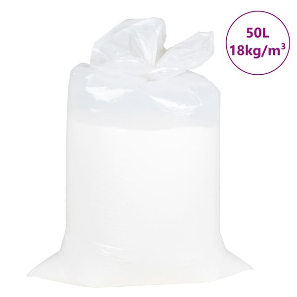 vidaXL Kott-tooli t&auml;idis EPS 50 L Valge 18 kg/m&sup3;