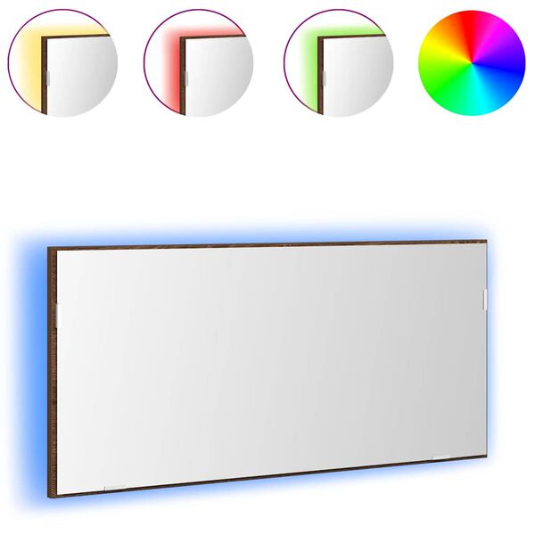 vidaXL Peegel Pruun tamm 80 x 37 cm Klaas ja tehnoloogiline puit