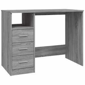 vidaXL kirjutuslaud sahtlitega, hall Sonoma tamm, 102 x 50 x 76 cm