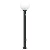 vidaXL anduri ja pistikupesaga postvalgusti 120 cm must IP44