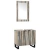 vidaXL Vannitoa kapikomplekt 2 pcs Valge Tugev mango puu